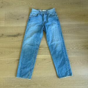 GRLFRND The Bella Low Rise Boyfriend Jeans Size 24 in Blue